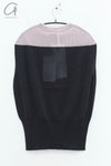 SWAYING 25 Early Spring Hanging Sleeve Colorblock Pullover SW-SW25PS1T03-HEIHUI Black and Gray SW25PS1T03